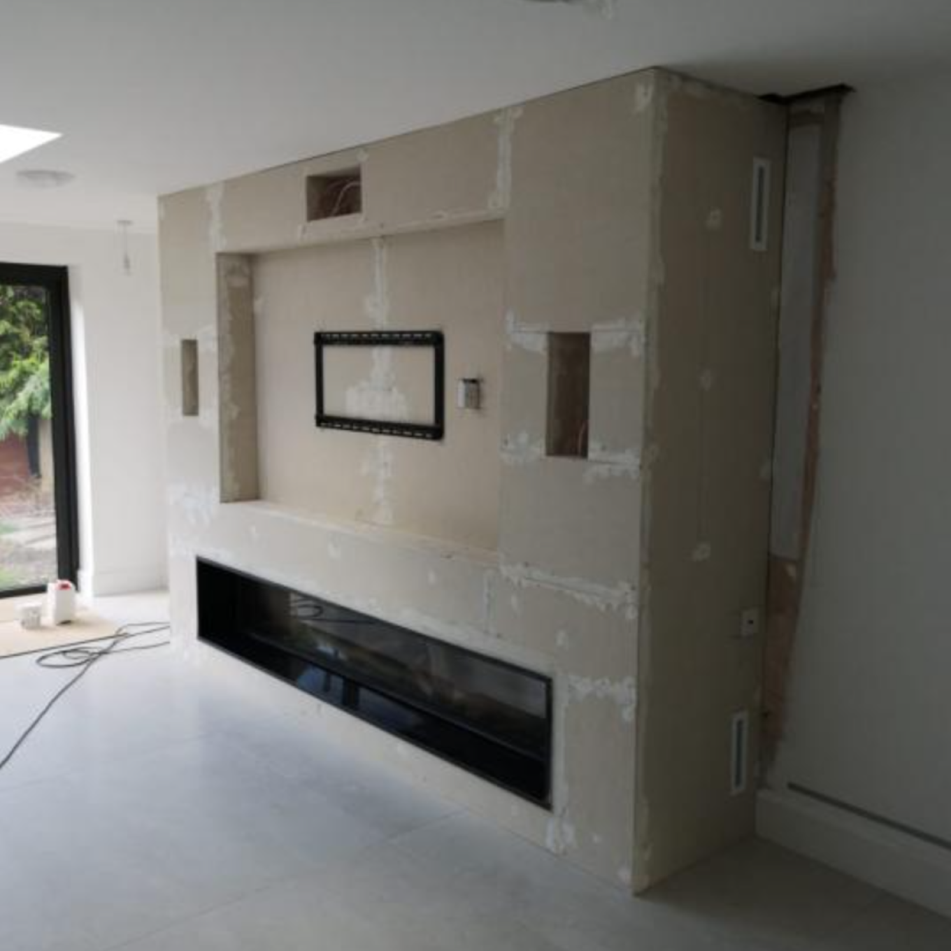 media wall gas fireplace