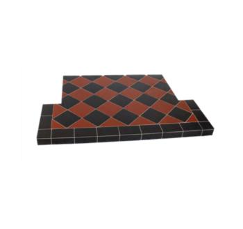 Diamond Quarry Black & Red Hearth