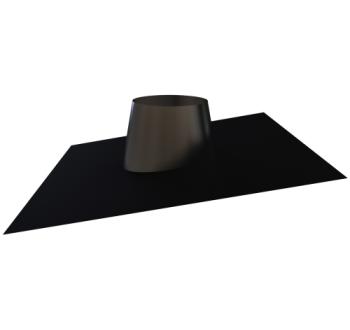 58-125-080 - Lead free Flashing 0° to 20° Black Cone Black Base - Ø 175 OD (125mm ID)