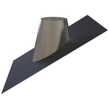 58-125-081 - Lead Free Flashing 20° to 45° Black Cone Black Base - Ø 175 OD (125mm ID)