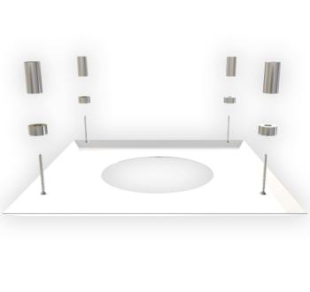 15-125-075 - Firestop Cover Plate (WHITE) - Ø 125