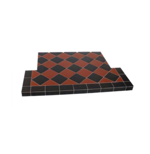 Diamond Quarry Black & Red Hearth