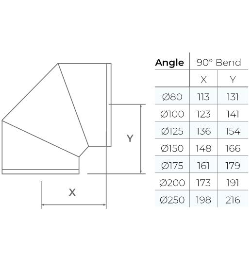 37-125-030 - TWPro MB - 90° Bend - Ø 125