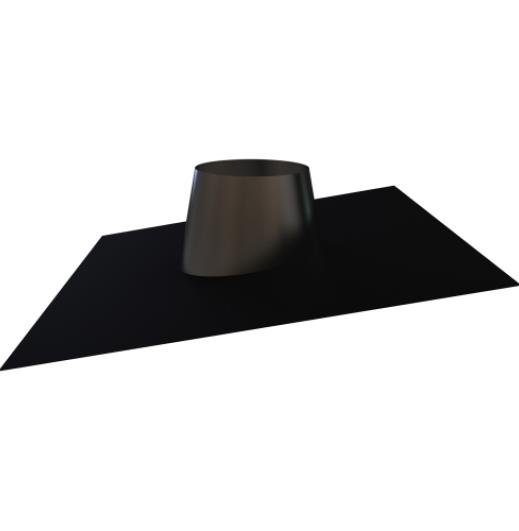 58-125-080 - Lead free Flashing 0° to 20° Black Cone Black Base - Ø 175 OD (125mm ID)