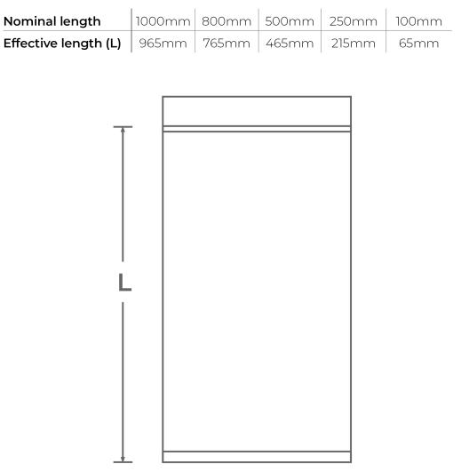 TWPro 1000mm Dimensions