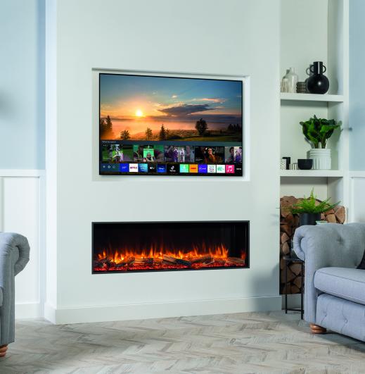 Media Wall with Electric Fire