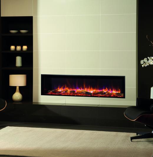 Media Wall with Electric Fire