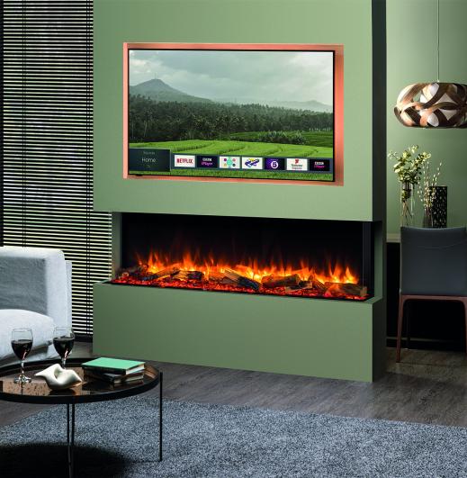 Media Wall with Electric Fire